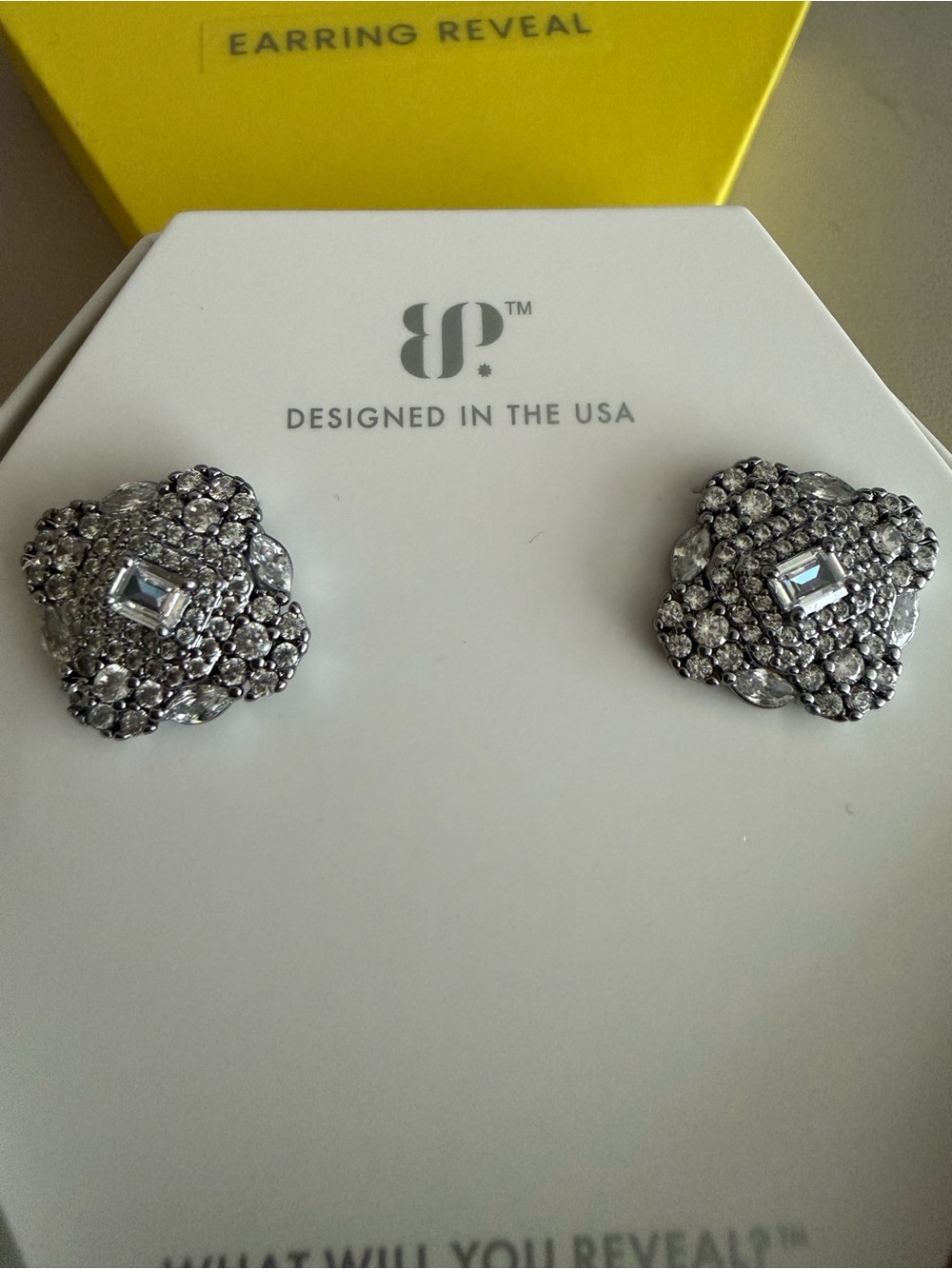 Bomb Party “Echoes In Bliss” Earrings | Silver CZ Cluster Studs